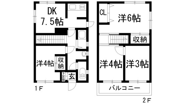 平野2丁目貸家の物件間取画像